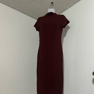 Charlotte Russe Burgundy Midi Dress